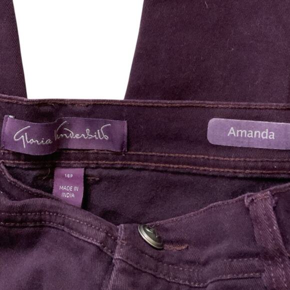 Gloria Vanderbilt Amanda Jeans Womens 16 Petite Straight Leg Streetwear Denim - Picture 8 of 9